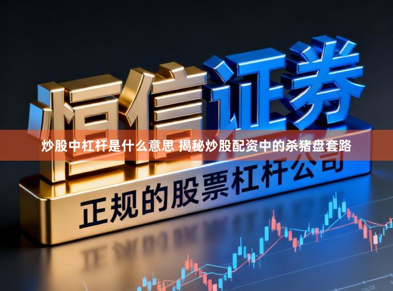 炒股中杠杆是什么意思 揭秘炒股配资中的杀猪盘套路